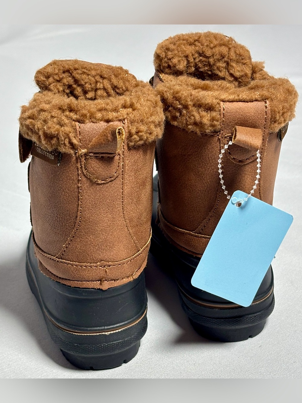 London Fog Lined Winter Snow Boots Toddler Size 6 Brown Black New w Tags - Picture 5 of 6